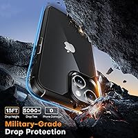 Vista 492 de TAURI Funda magnética 2 en 1 transparente para iPhone 14 Pro, compatible con Magsafe [no amarillenta] con protector de pantalla, protección de grado