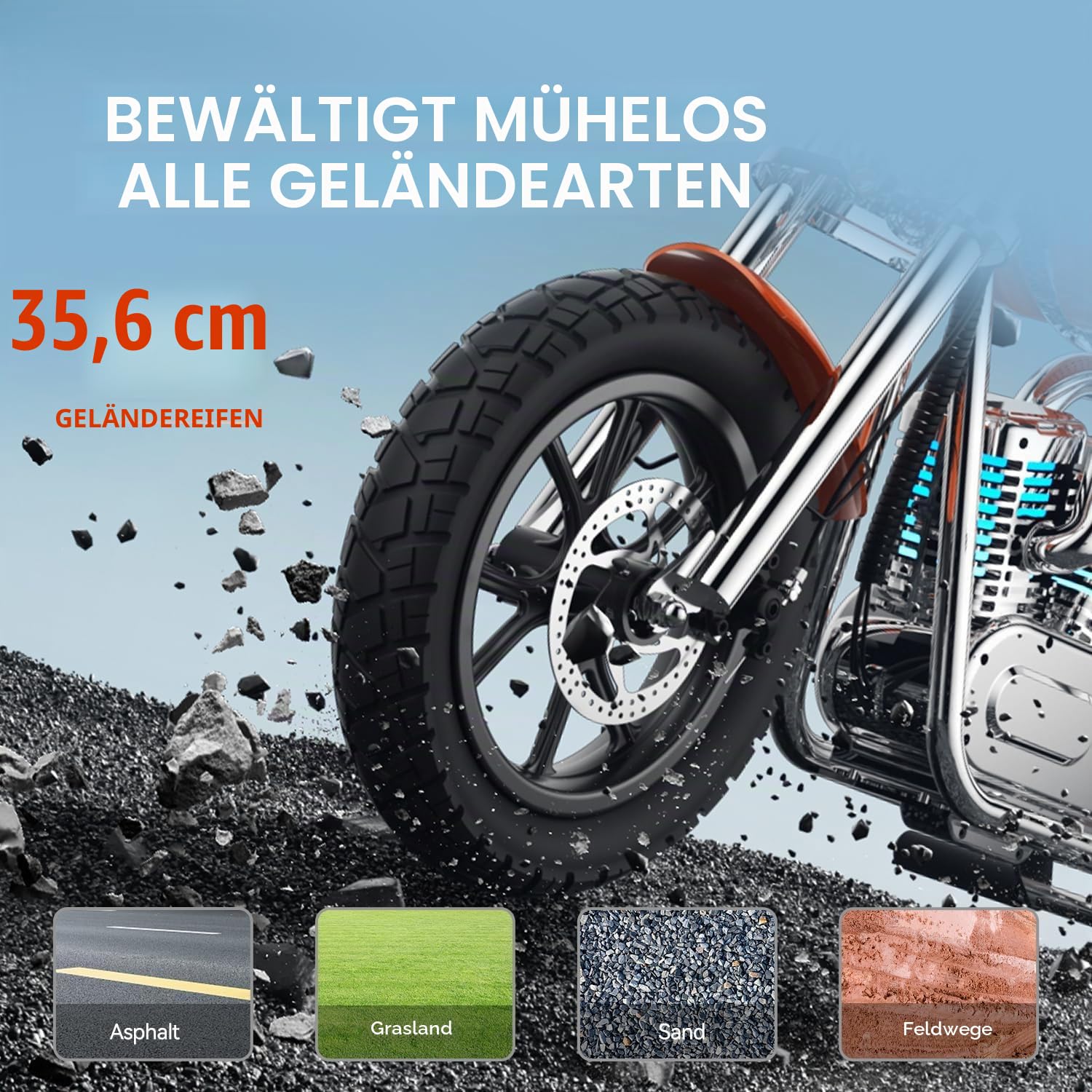 HYPERGOGO S9 Plus Elektro Motorrad Kinder, Elektromotorrad für Kinder 6-12 | Mit 3 Geschwindigkeiten, bis zu 16 km/h, 30 km Reichweite und 14-Zoll-Luftreifen (Schwarz)