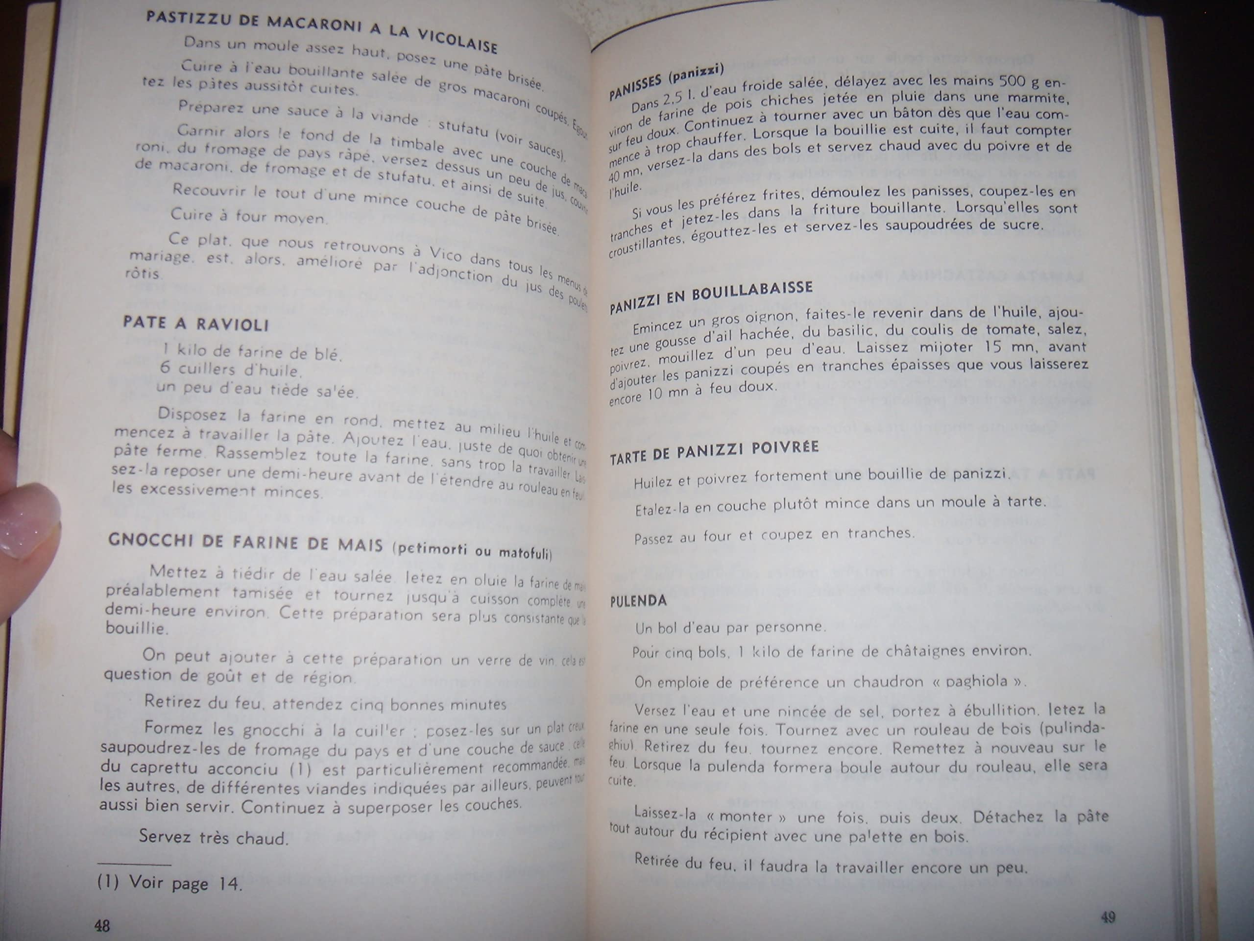 La Cuisine corse - 240 recettes du pays par Maria Nunzia Filippini * Préface de Pierre Rocca * 1965