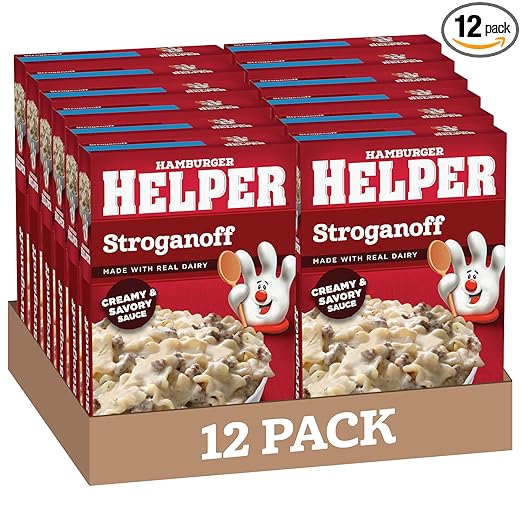 Hamburger Helper Pasta Stroganoff, 6.4 Ounces, 12 per Case.