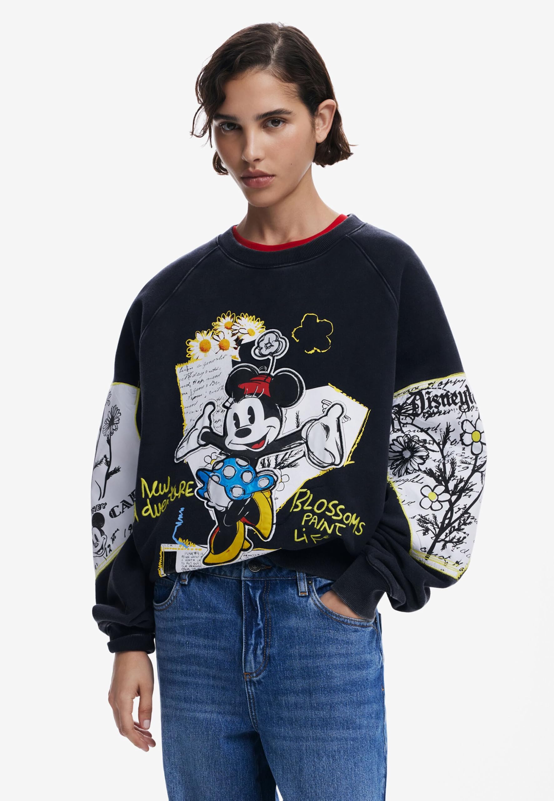 Desigual Sweat_Minnie, 2000 Black S, S, Czarny (Black), S
