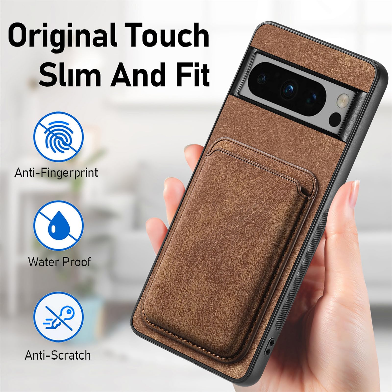 Cover Pelle Per Google Pixel 11 Pro XL/ 11 Pro/ 11, Staccabile Portafoglio