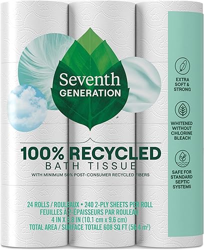 Seventh Generation rollos de papel para baño, 24 unidades (paquete de 2)