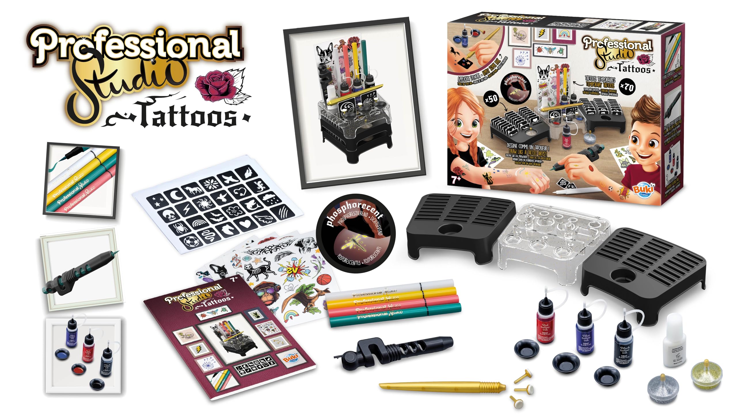 Buki - 5437 - Professional Studio Tattoos, Noir