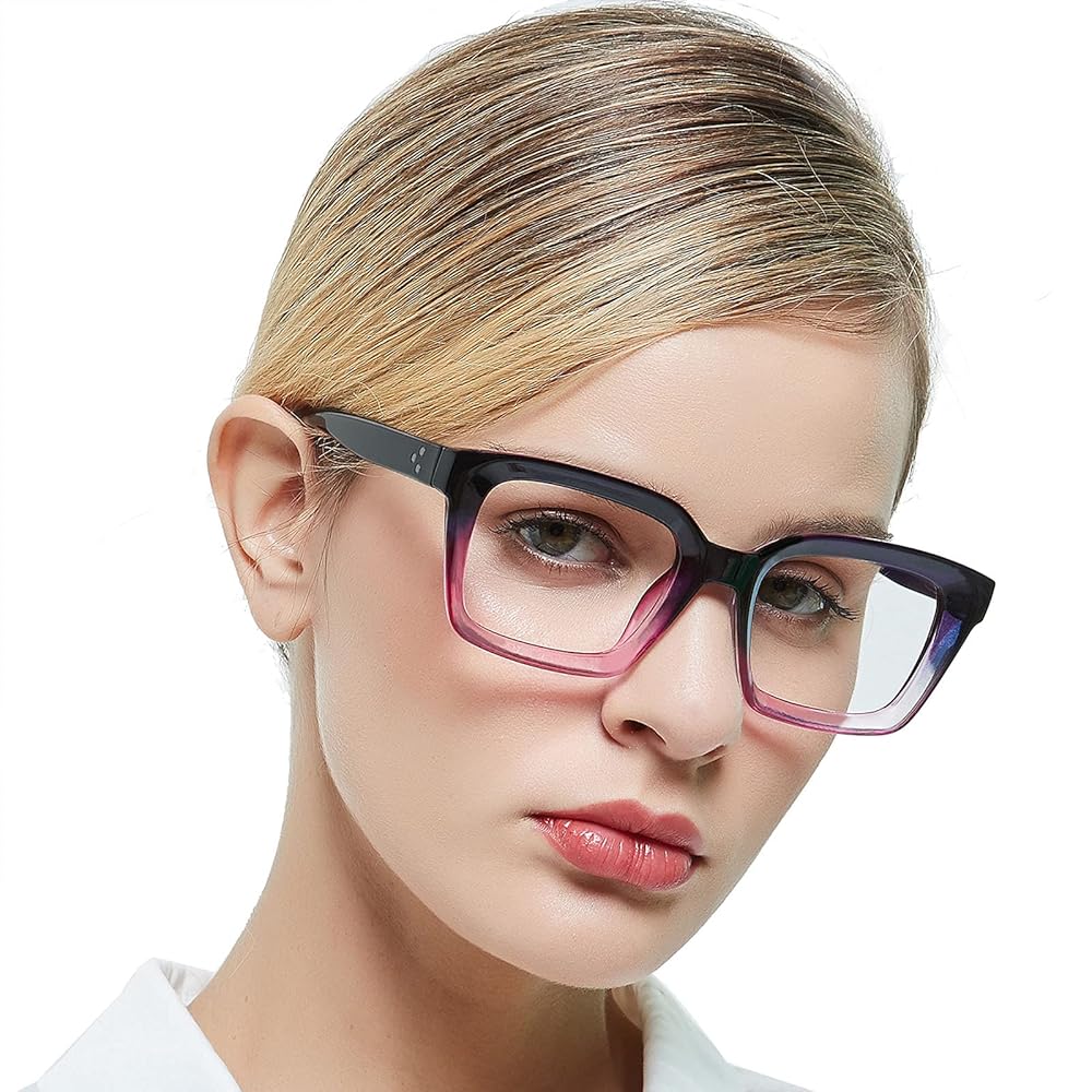 MARE AZZURO Bifocal Reading Glasses Women Oversized Blue