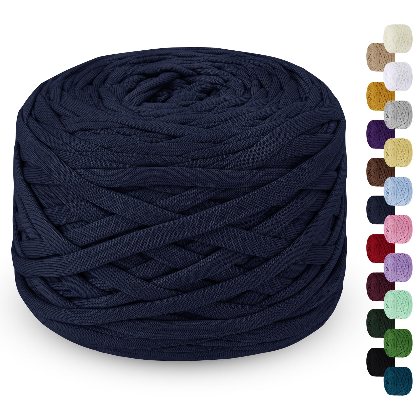 LEREATI 285g T Shirt Yarn for Crocheting 100m Elastic Ribbon Yarn Thick Crochet Fabric Yarn