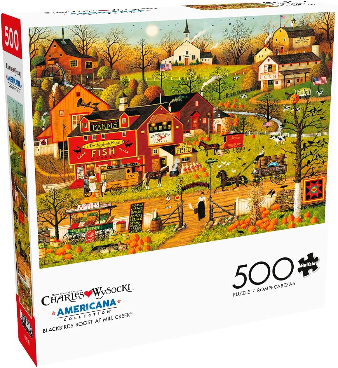 Amazon.com: Buffalo Games - Charles Wysocki - Blackbirds Roost at