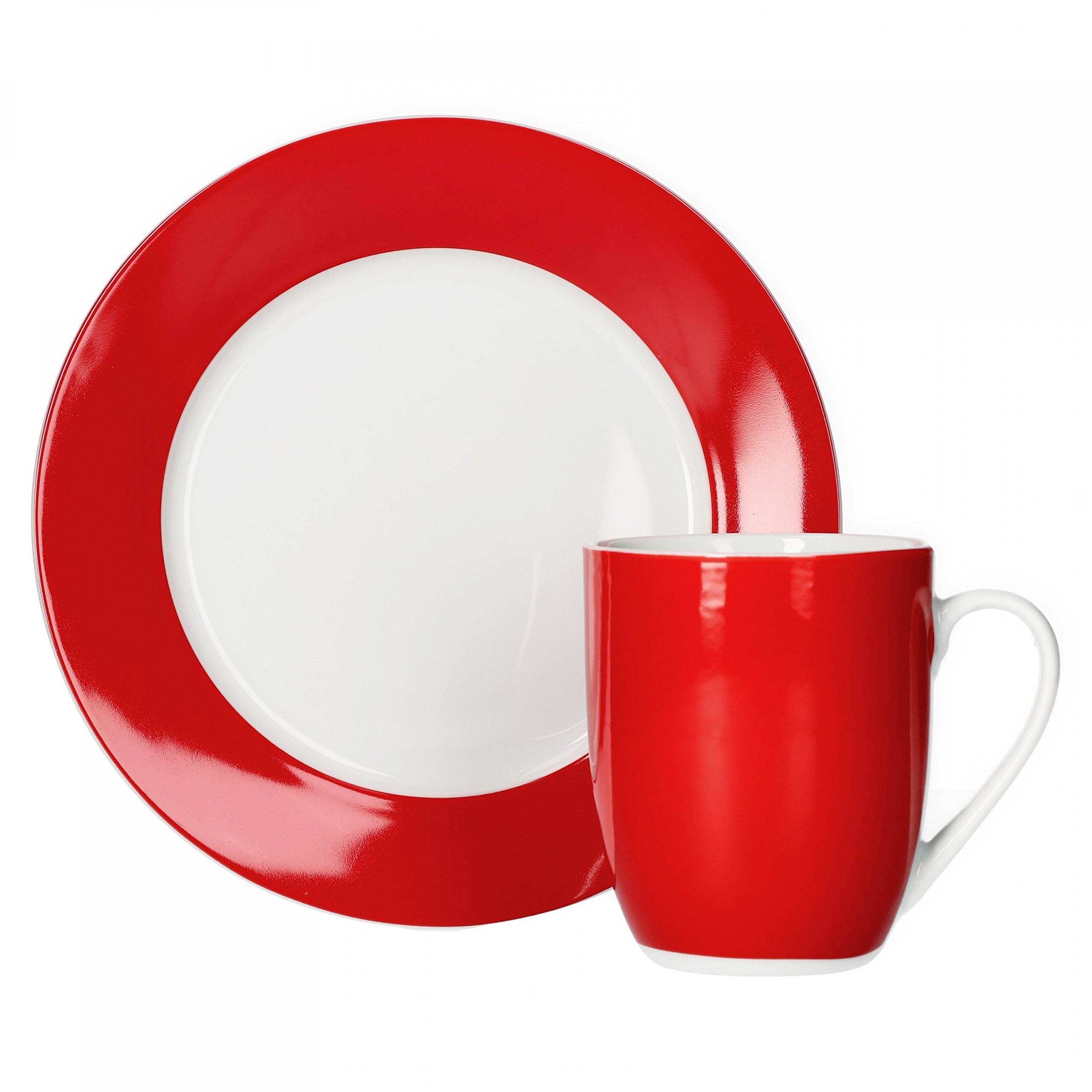 Ensemble Petit Déjeuner Van Well Vario - 12 Pièces Porcelaine Grise Pour 6 Personnes, Design élégant Et Résistant
