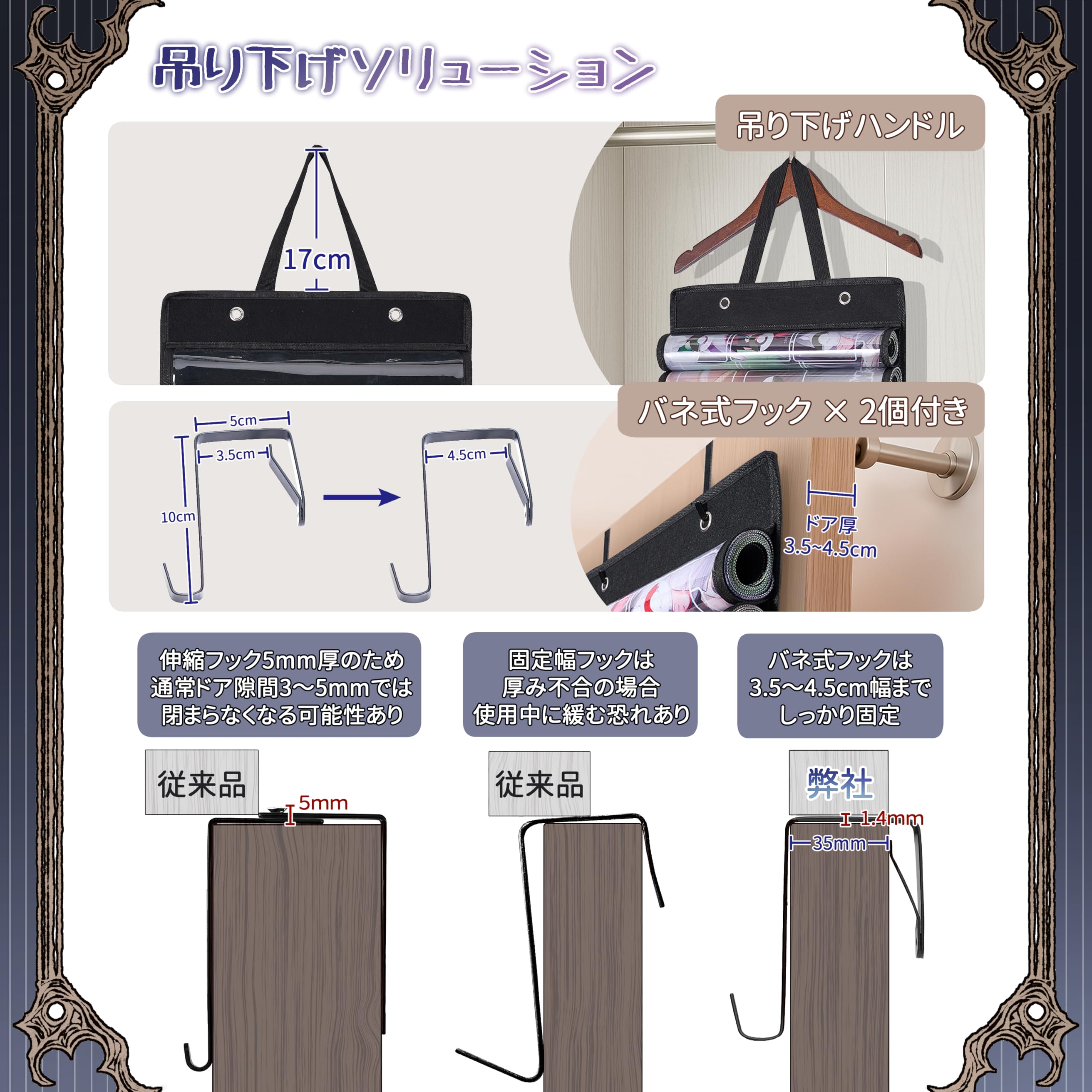 プレイマットケース プレマ収納用 ウォールポケット プレイマット12枚＋チューブ1本対応 カードゲーム用 カバー 防塵 吊り下げ 大容量 携帯 (12収納口付き)