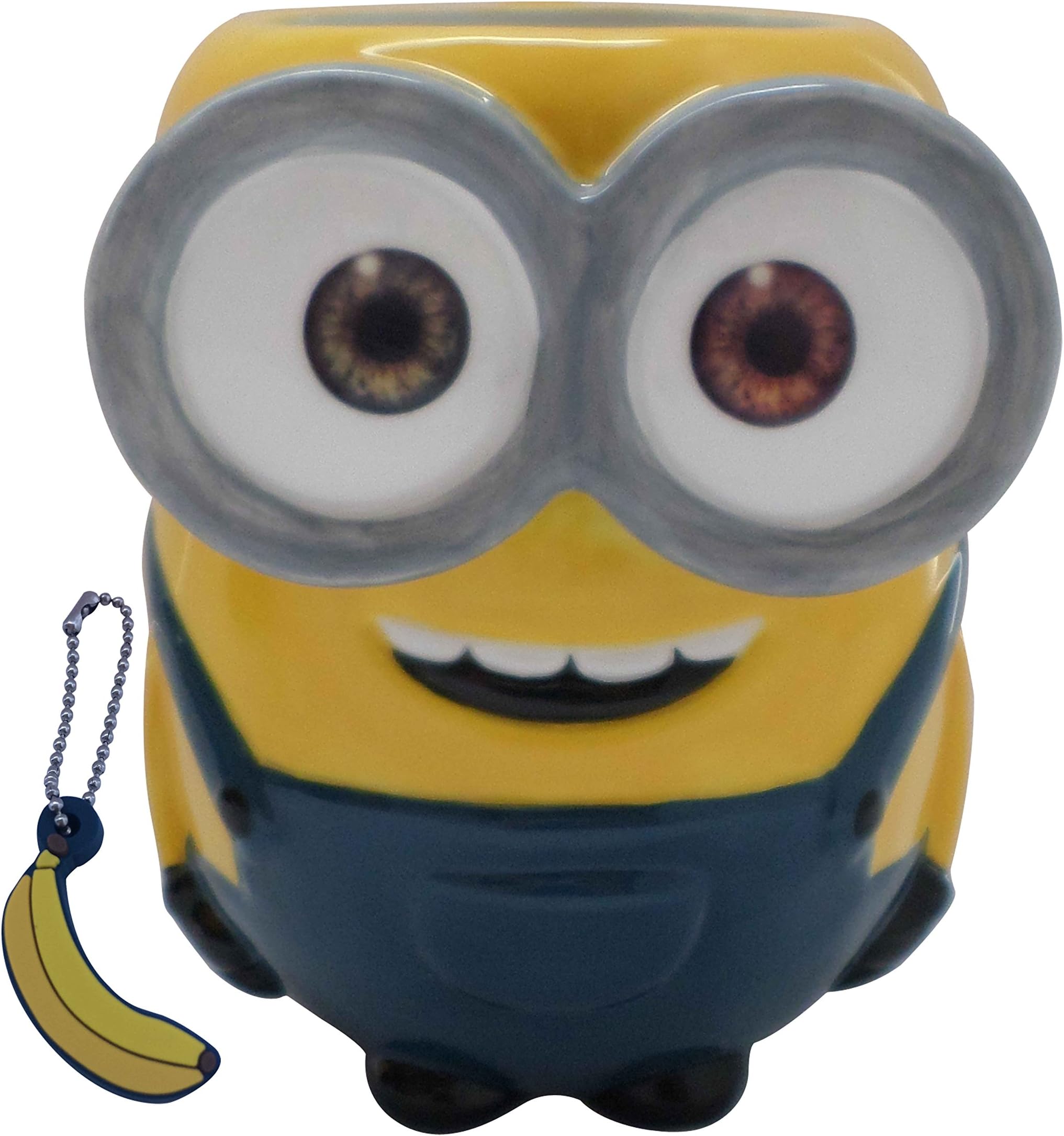 BB Designs DMCH3MMK-W1JIN Minions-Bob 3D Mug with Scented Charm, Ceramic