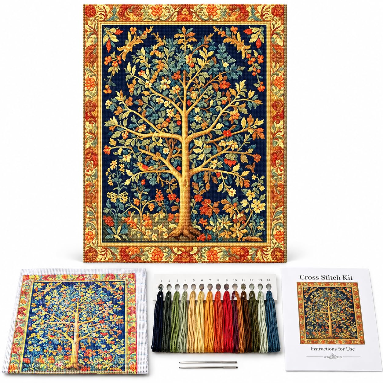 Amazon.com: Zhenqing William Morris Tree of Life Cross Stitch Kit