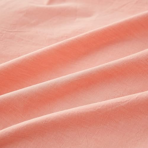 Miniatura 8 de Softta Juego de ropa de cama con lazo de retazos rosados, tamaño individual XL, 3 piezas, juego de funda de edredón para niñas, con volantes,