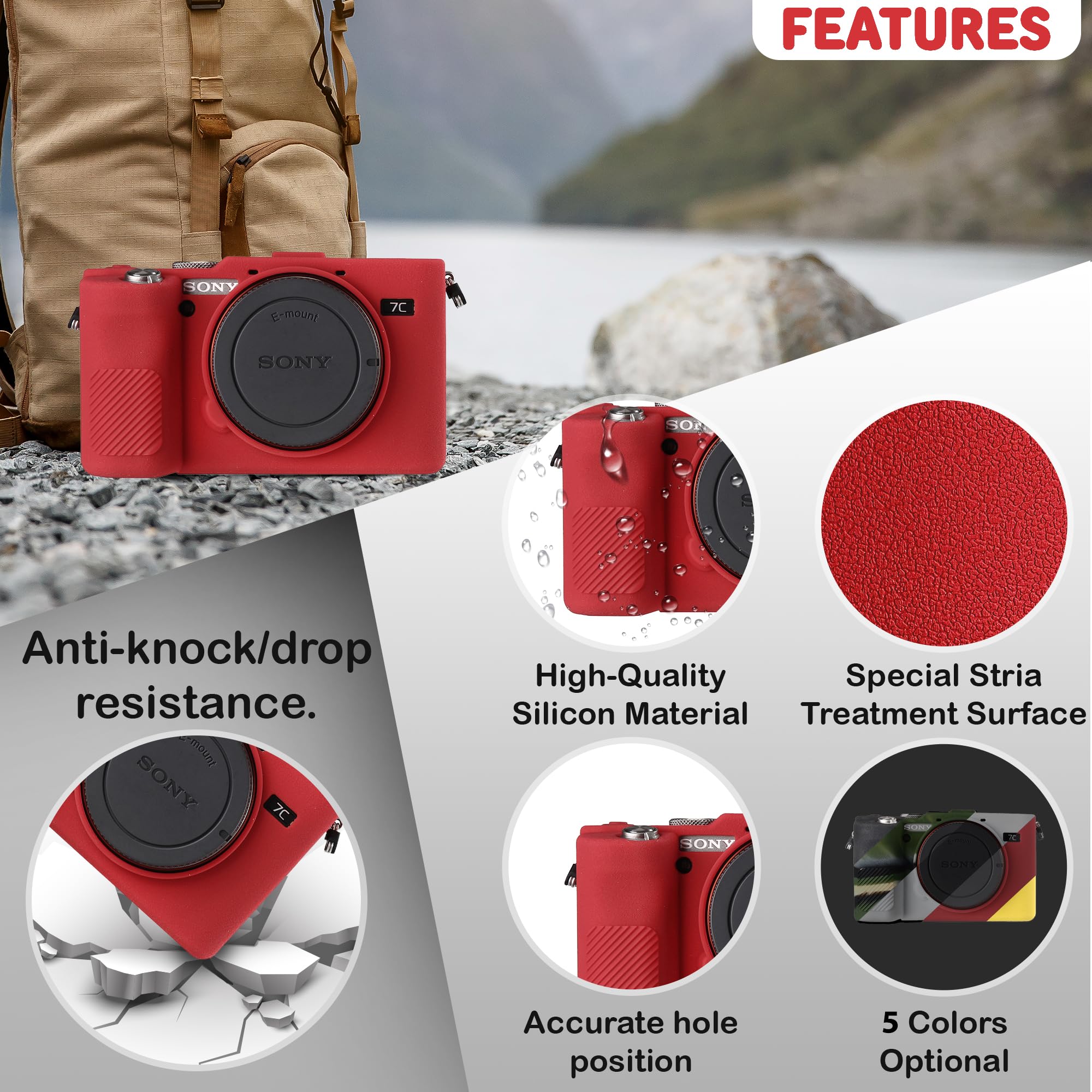Amazon.com : STSEETOP Camera Case for Sony A7C Alpha 7C