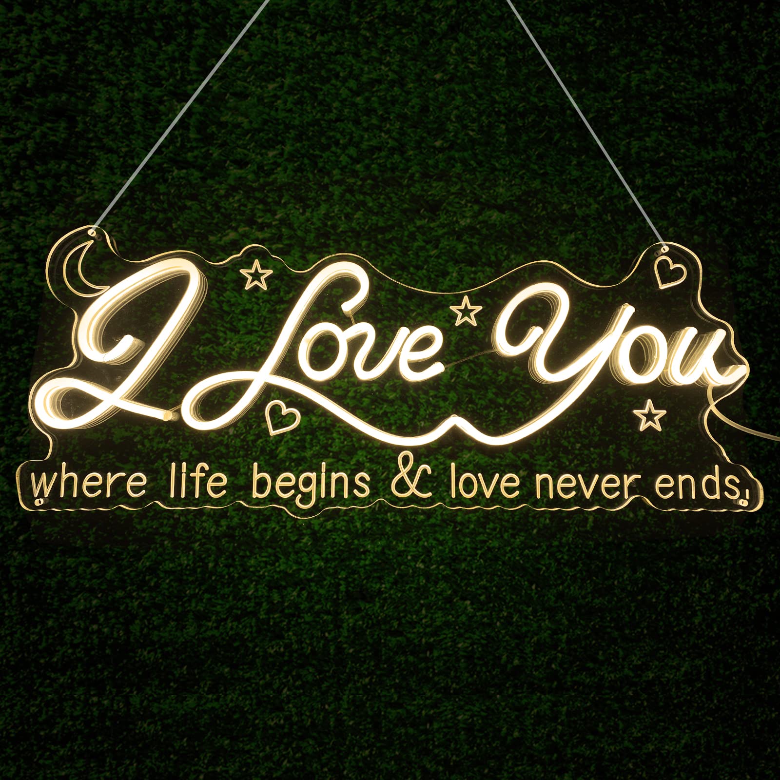 Neon Sign LED Neon Lights, I Love You Neon Signs for Wall Decor, Used