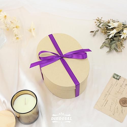 Miniatura 3 de Cinta de Navidad de satén morado de 12 pulgada para envolver regalos, arreglos florales, manualidades, invitación para despedida de soltera, 50