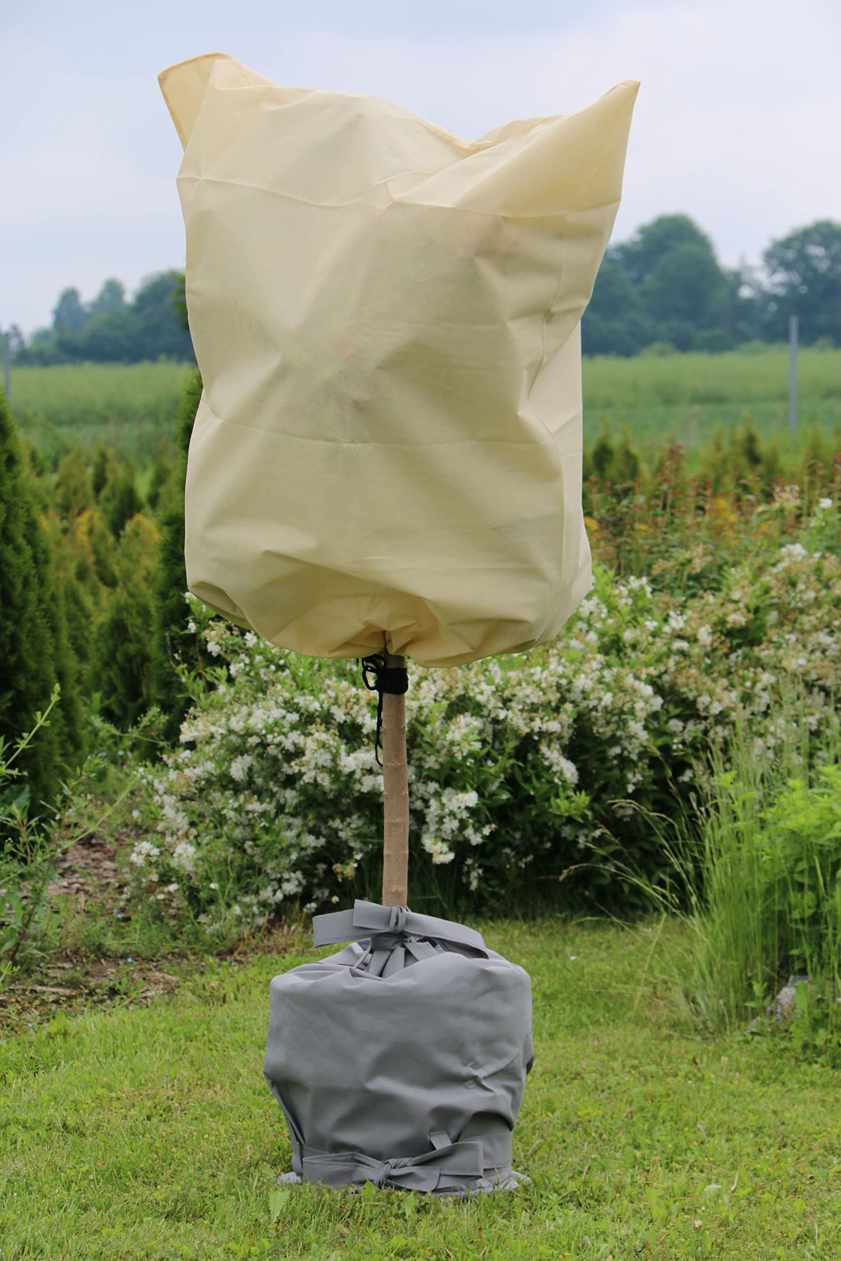 JUFOL Iso-Therm 85800 Kit Complet De Plantes En Pot - M - Protection Hivernale Complète Pour Plantes En Pot - Pour Pots D'un Diamètre De 40 Cm - 3 Pièces - Gris