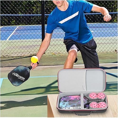 Miniatura 7 de RLSOCO Estuche para paletas de pickleball con capacidad para 2 raquetas y 4 bolas. Bolsa protectora dura para Selkirk SportJOOLAWarping Point y