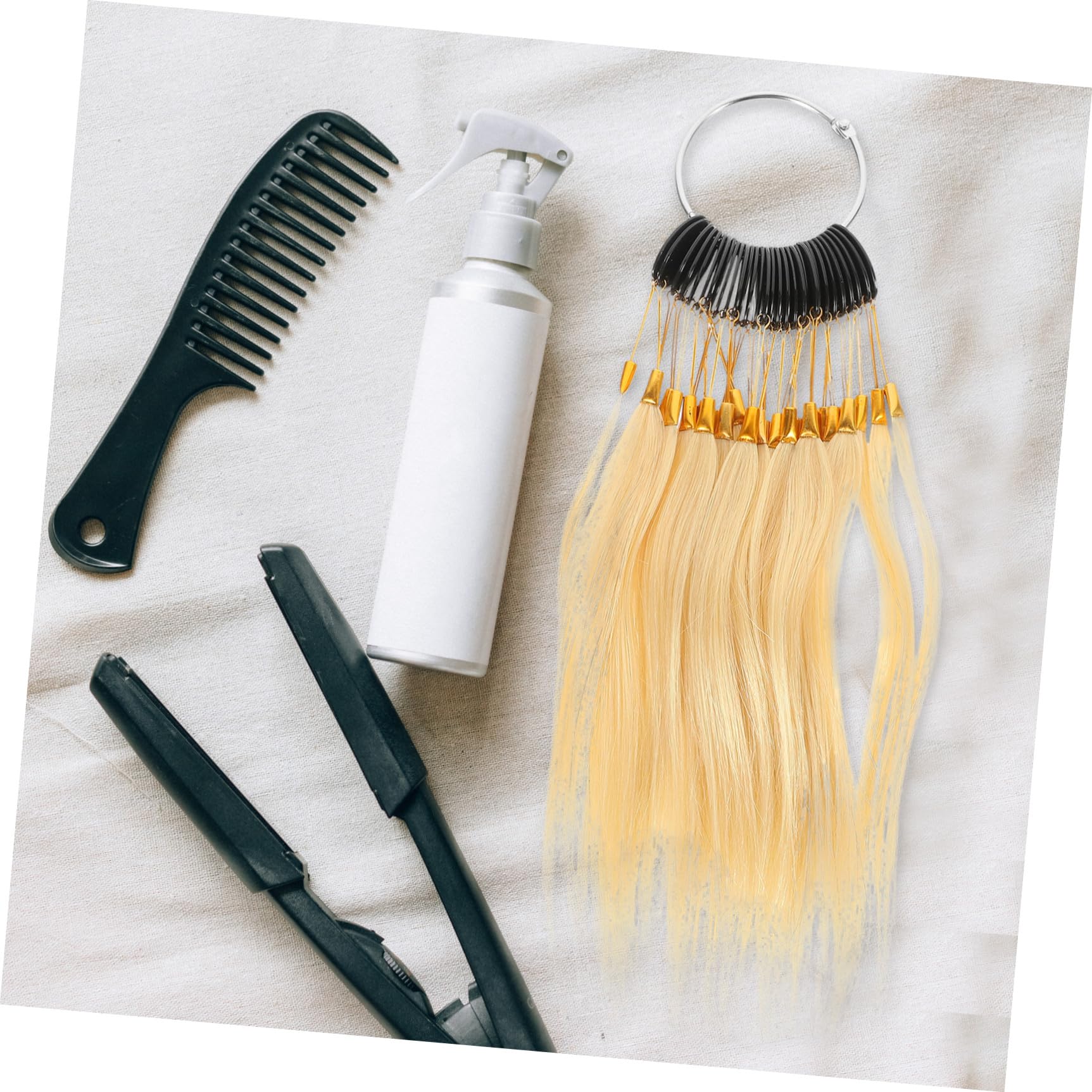 FOMIYES Nuancier de Cheveux Véritables Mèches Professionnelles en Cheveux Humains 30 Pièces Confortables Toucher pour Test de Coloration Capillaire pour Salons de Beauté