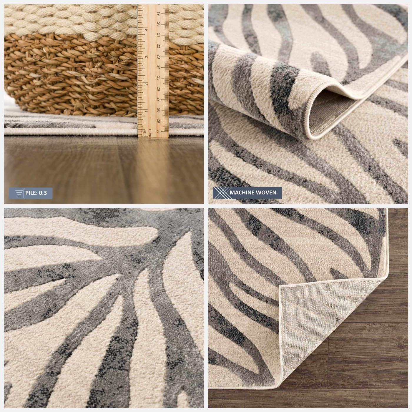 Amazon.com: BoutiqueRugs Gray Zebra Contemporary 8x10 Large Area