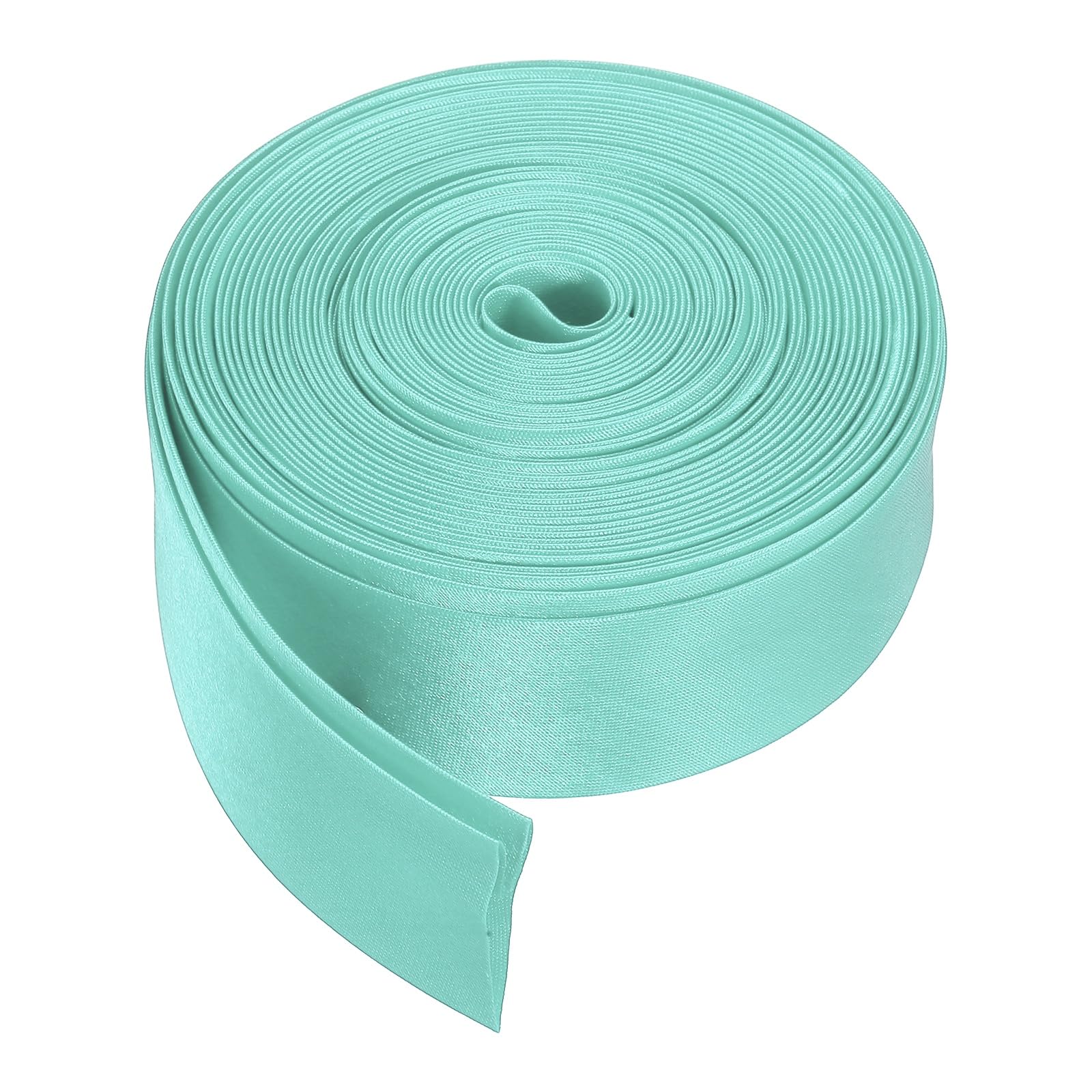 sourcing map Double Fold Bias Tape for Sewing, 1 Inch x 5.5 Yards Satin Bias Binding Tape Continuous Bulk for Quilting Blanket Binding Seaming Hemming Fabric Piping DIY Craft, Blue Green — image 1
