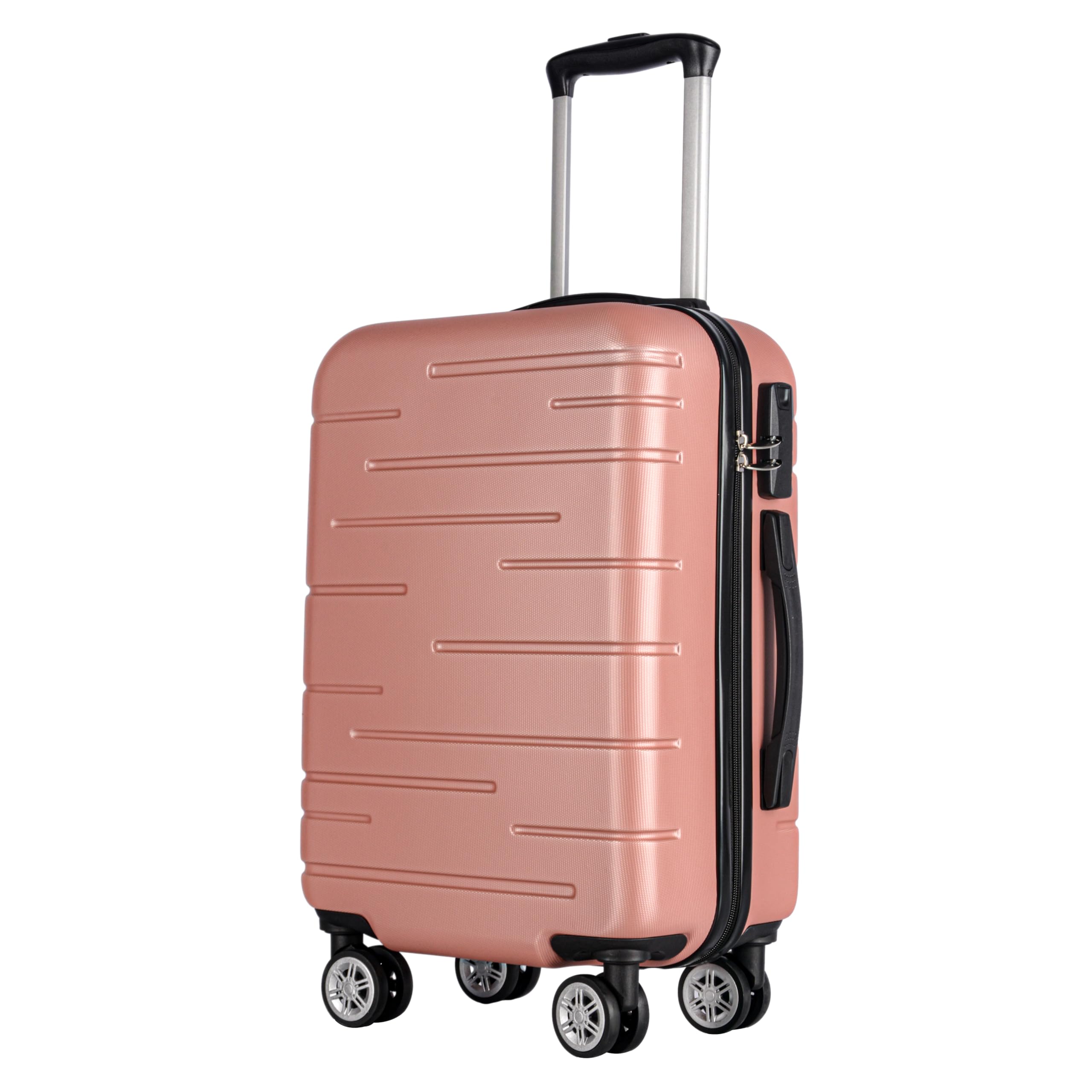 Juego de 3 Maletas de Viaje Set Trolley Abs Semirigidas con Cerradura Combinación 4 Ruedas Dobles