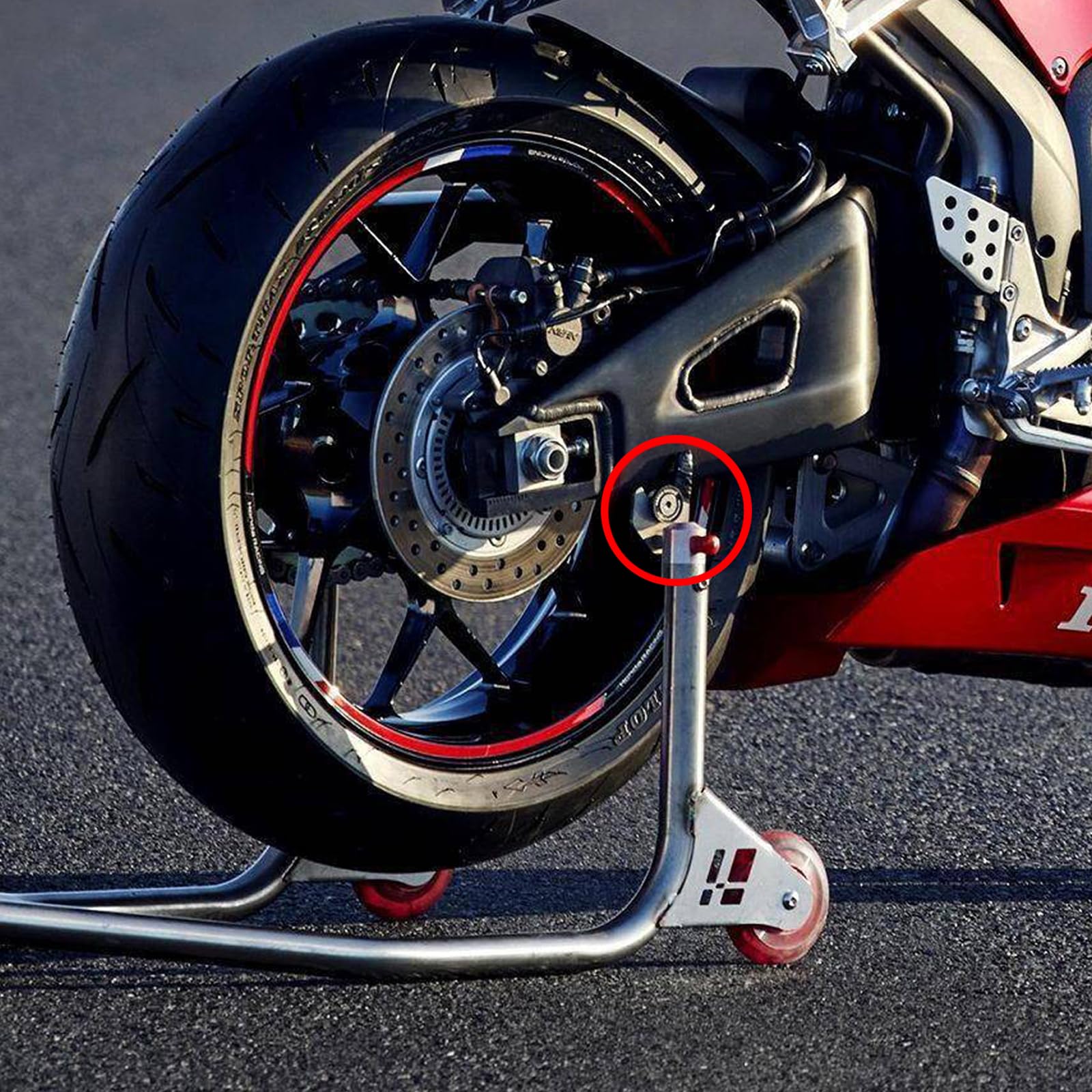 QJY Per S1000R RR XR Moto M8 Nottolini Cavalletto Appoggi 8MM Bobbine Per B-M-W S1000R S1000RR S1000XR S1000RR HP4-Nero