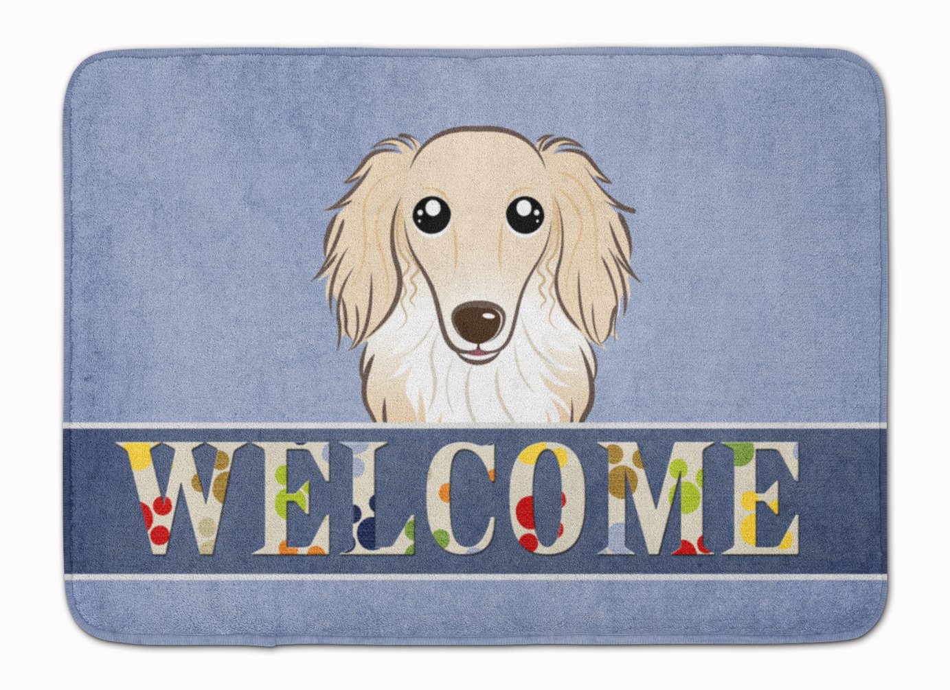 Tapis de sol Teckel crème poil long 48x68cm Caroline's Treasures BB1398RUG