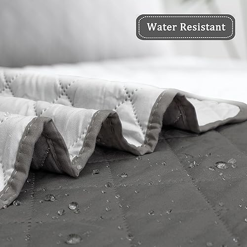 Miniatura 295 de Easy-Going - Funda reversible para sofá, resistente al agua, con varillas de espuma y correas elásticas, protector de muebles para mascotas y perros