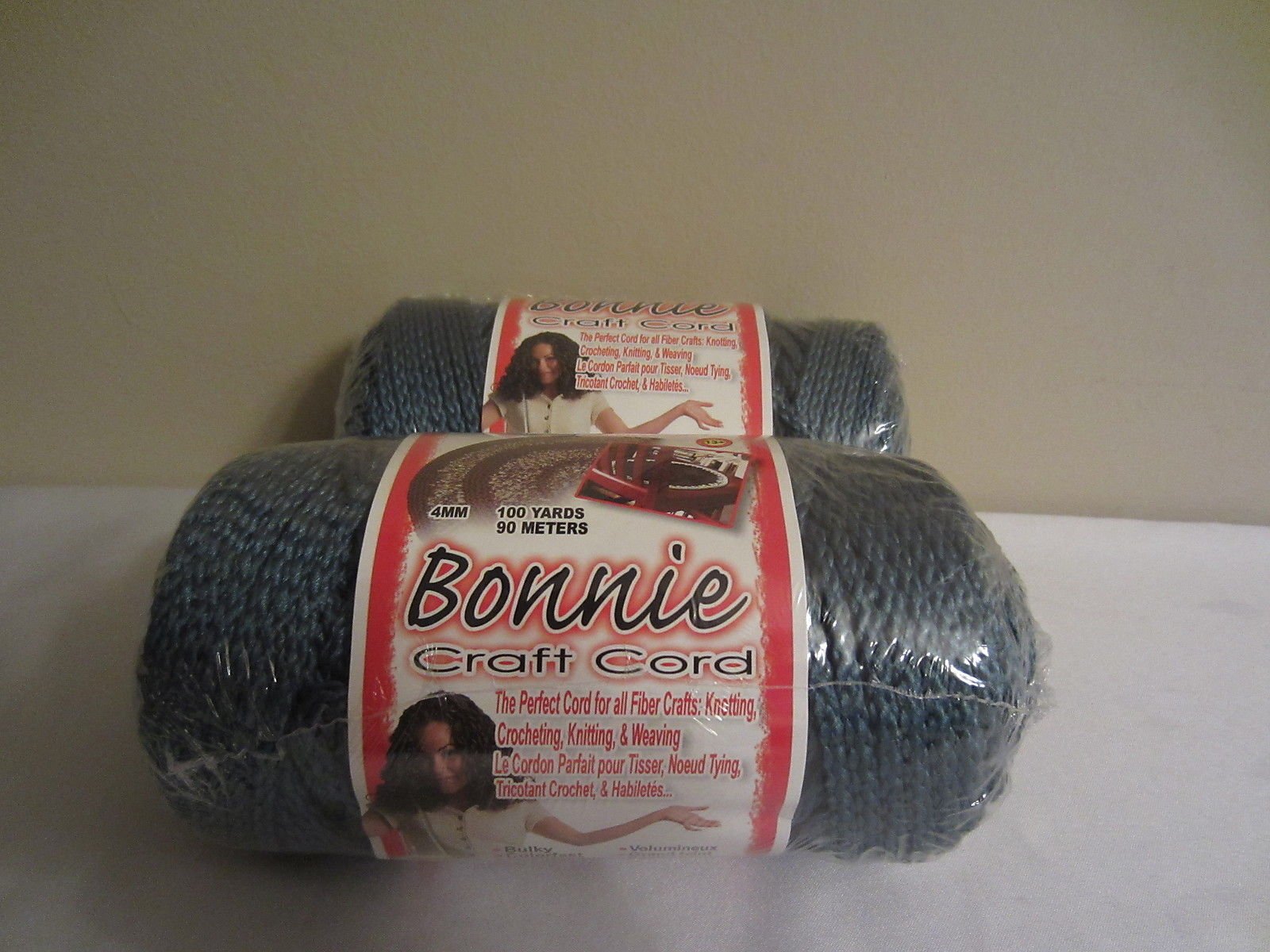 Bulk Buy: Denim Bonnie Braid Macrame Craft Cord 4mm 100yds (2-pack)