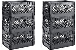 Muscle Rack PMK24QTB-3 Heavy Duty Stackable Milk Crate