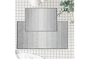 FRESHMINT Ombre Chenille Bathroom Rug and Mat Set - The Perfect Complement...
