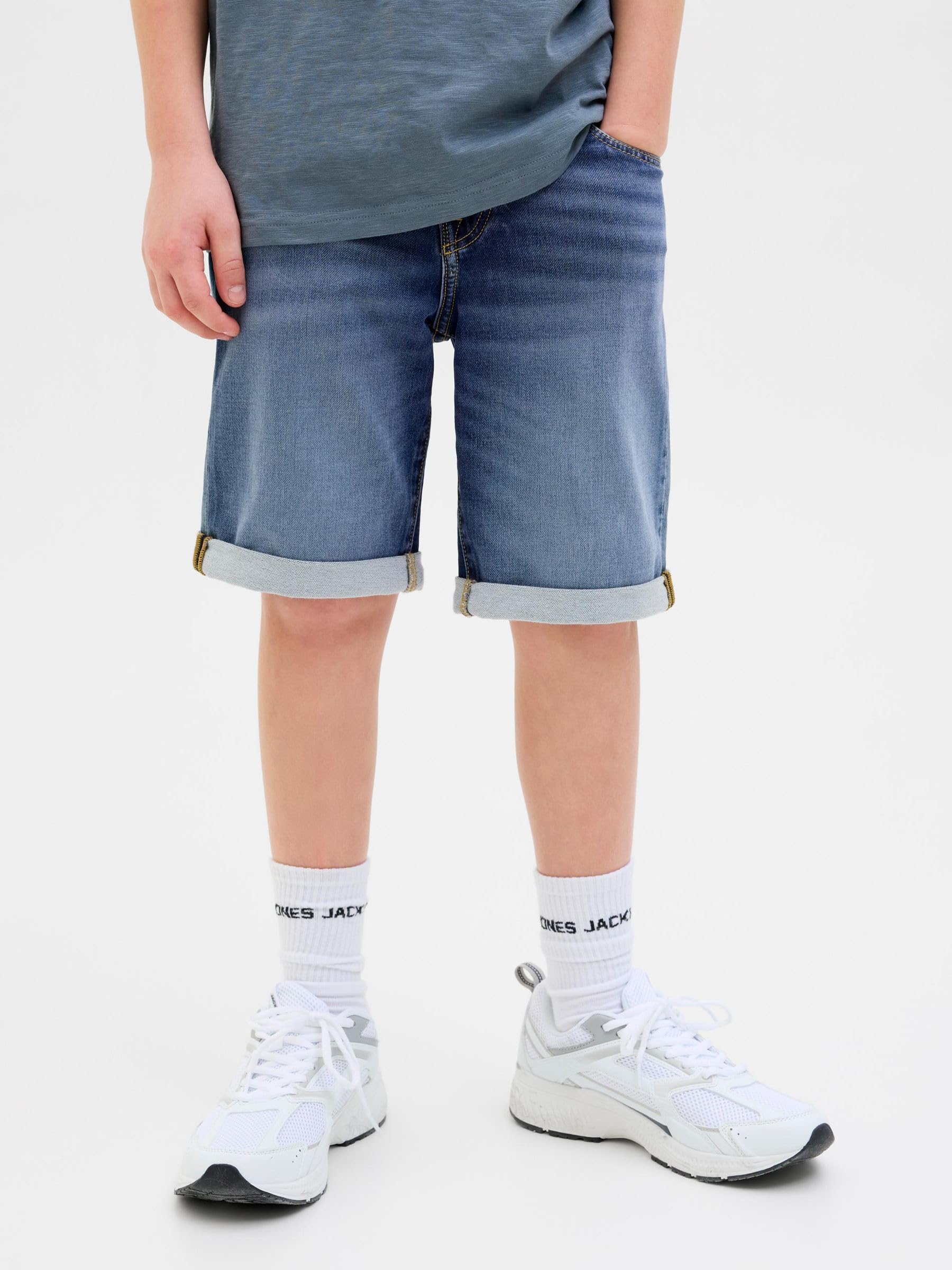 Jack & Jones Jjirick Jjicon I.k Shorts MF 132 Sn Jnr - Pantalones Cortos Vaqueros Niños