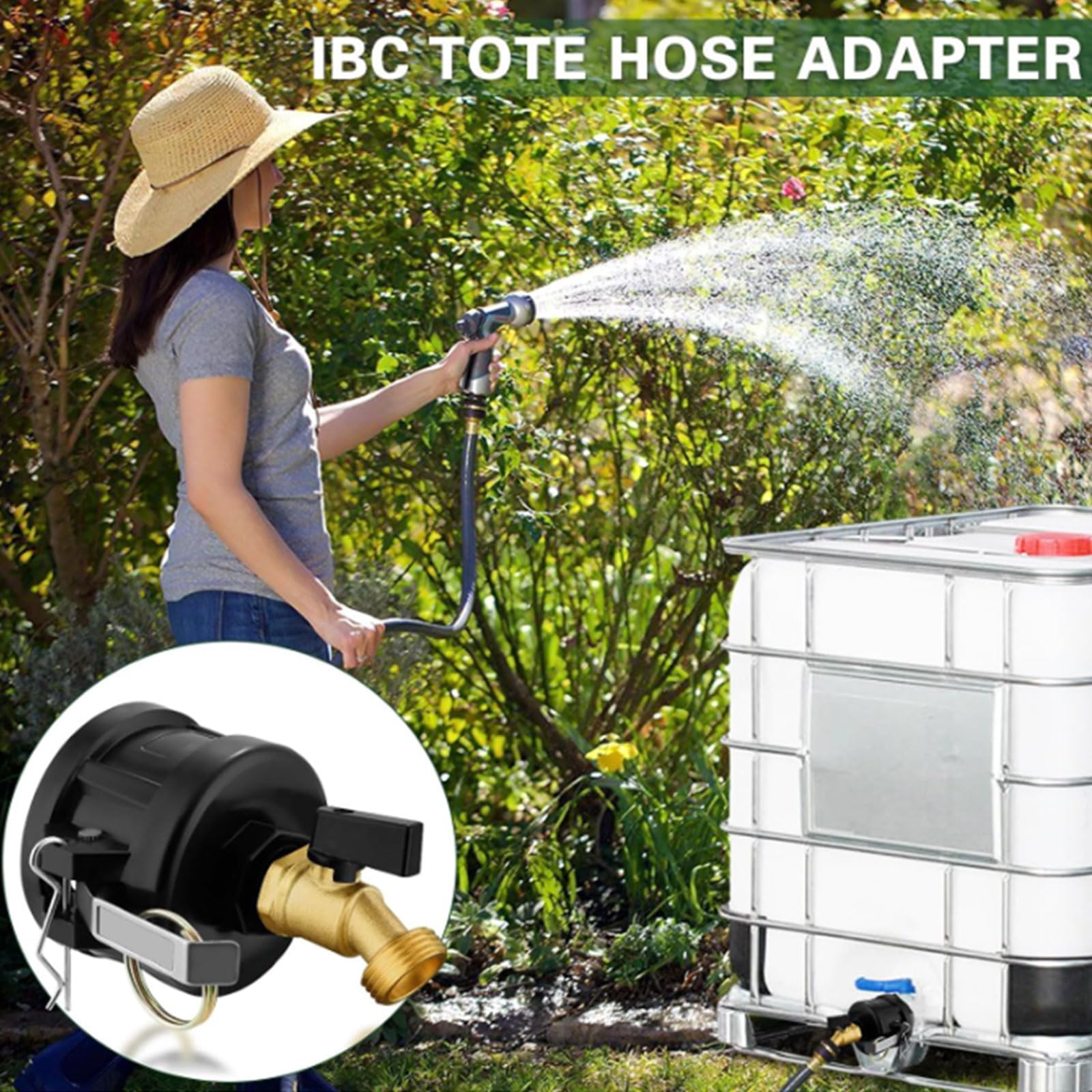 PANGBOER Adaptador de contenedor IBC de Brazo de Palanca con Cierre de