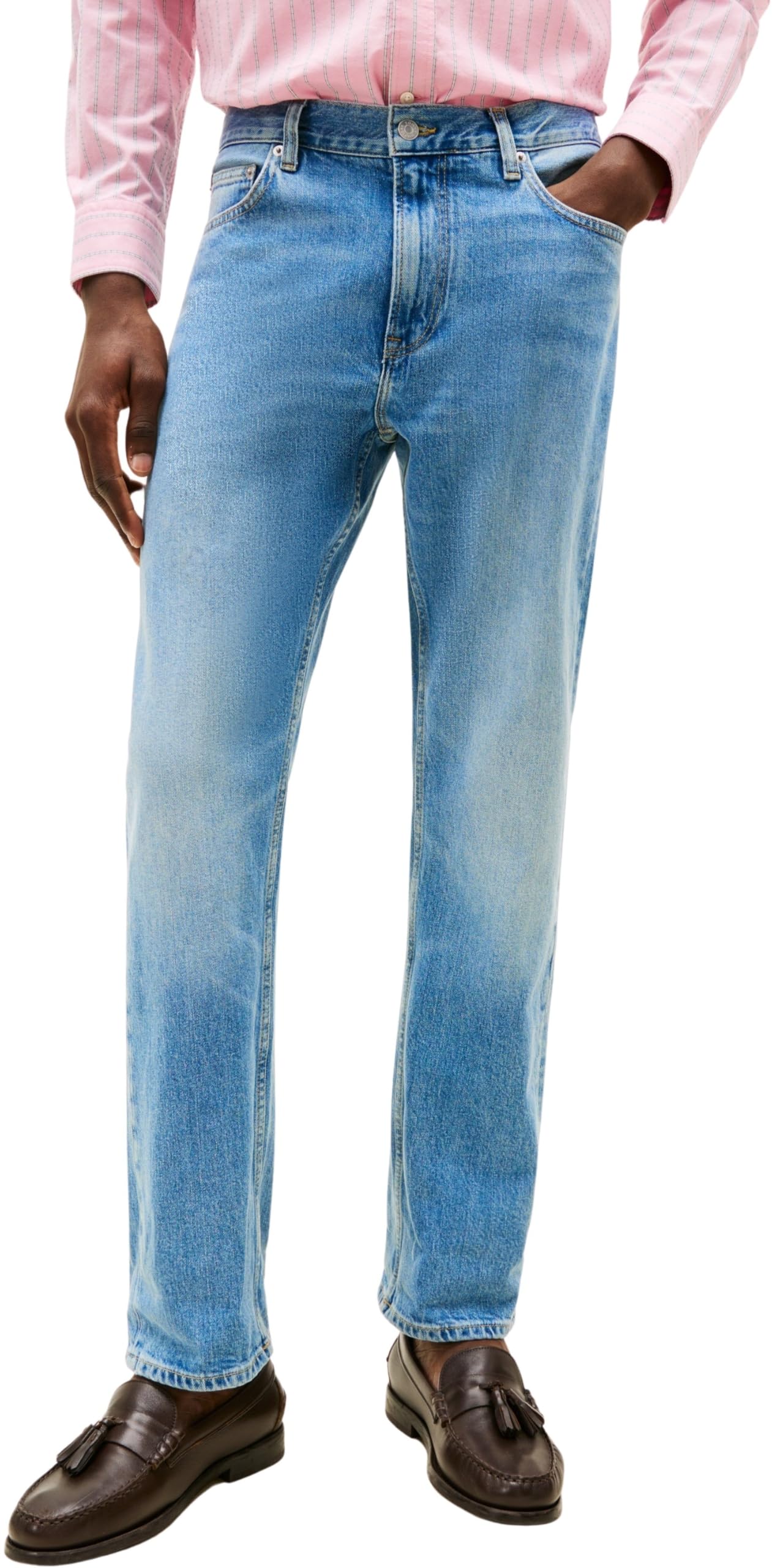Tommy Hilfiger Men's Regular Fit Mercer Mid Rise Jeans, Blue (Bennet Blue), 36W/30L