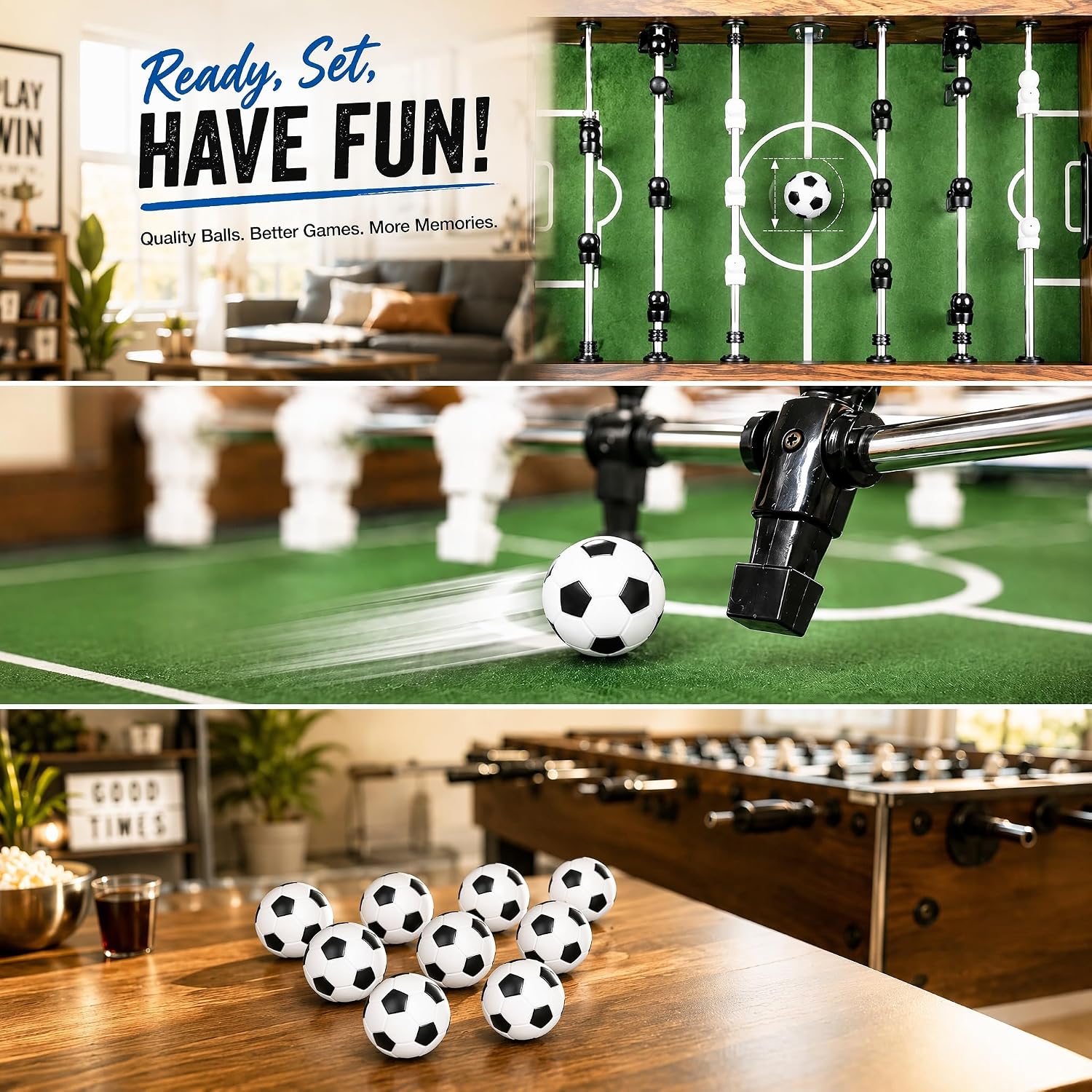 Foosball Table Balls, 36mm Replacement Balls for Standard Foosball Tables, Smooth Rolling Mini Soccer Game Balls image 3