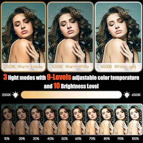 Miniatura 5 de BANSINE - Luz LED recargable por USB para selfie, luz de foto portátil con 97+ CRI, hasta 6500 K temperatura de color luz de teléfono para selfie,