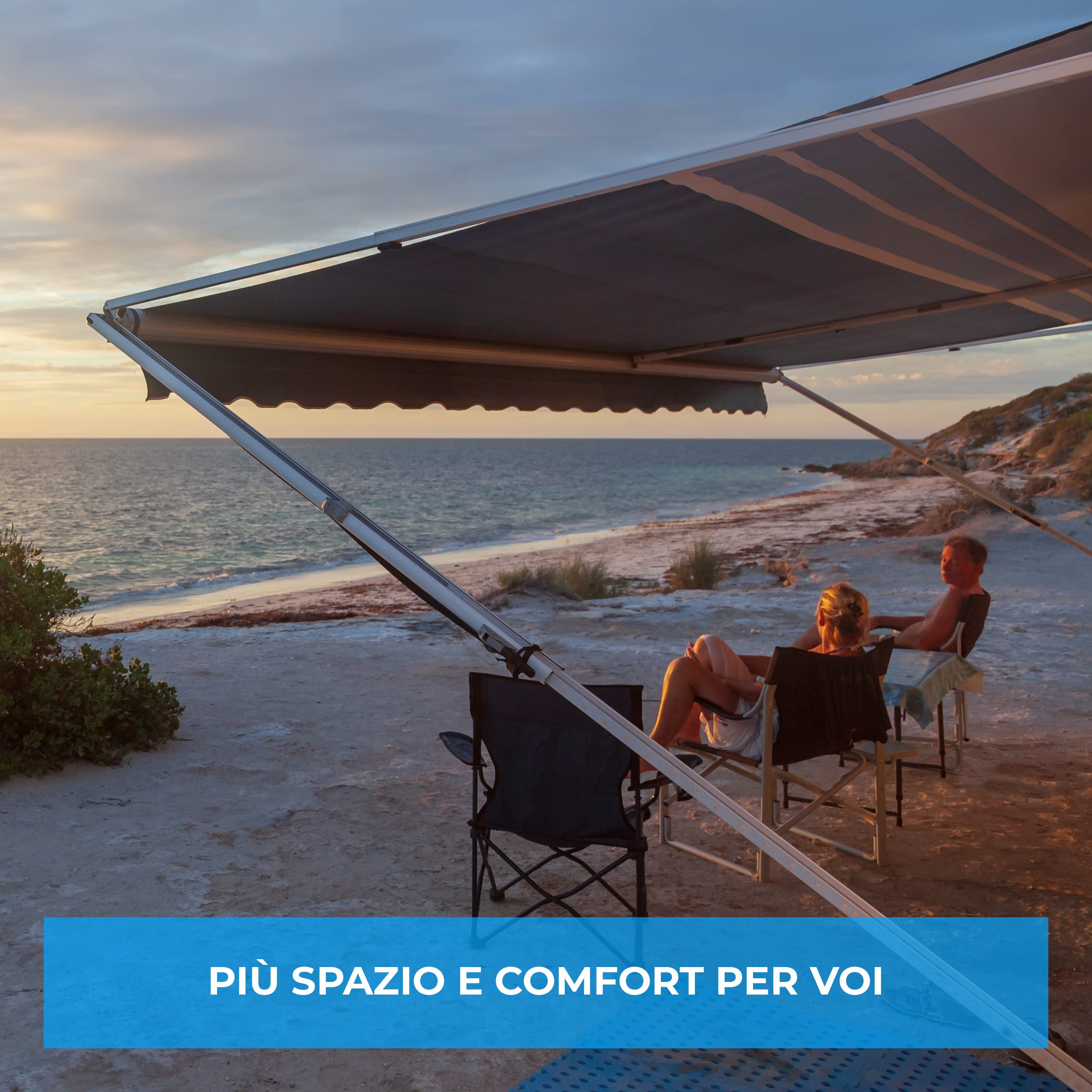 Graft Supporto per Tenda (2 Pezzi) | Supporto per Piede di Tenda | Supporto per Piede di Tenda per Camper, Motorhome, Caravan | Realizzato con Thule, con Fiamma e con DOMETIC | Accessori per Tenda