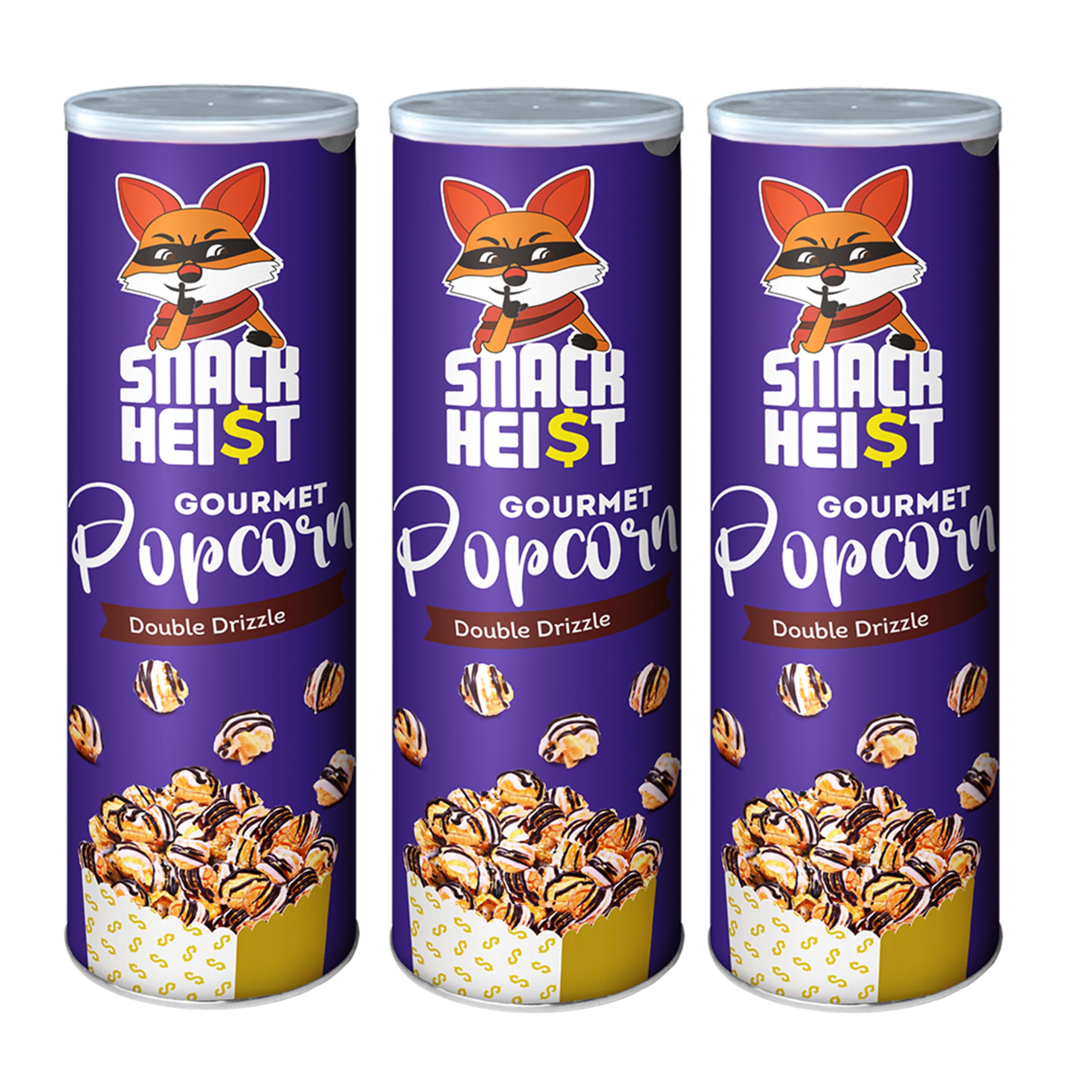 Snack Heist Popcorn - Double Drizzle, 85g - Pack of 3-image-40