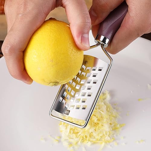 Miniatura 5 de Rallador de queso plano de mano, mini rallador de queso de acero inoxidable, herramientas de cocina para queso, chocolate, especias, jengibre,