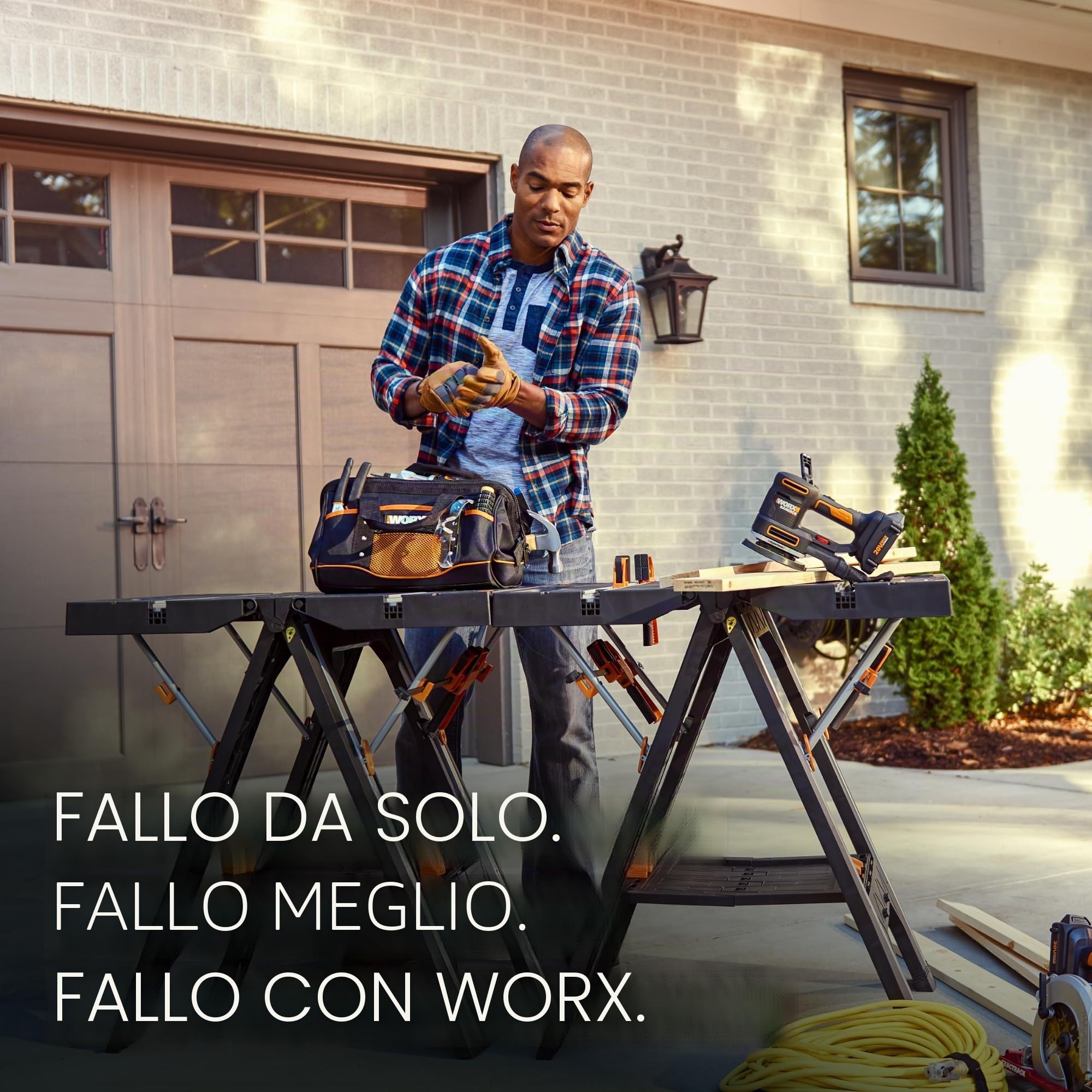 WORX WX051 Pegasus - Tavolo da lavoro pieghevole con cavalletto