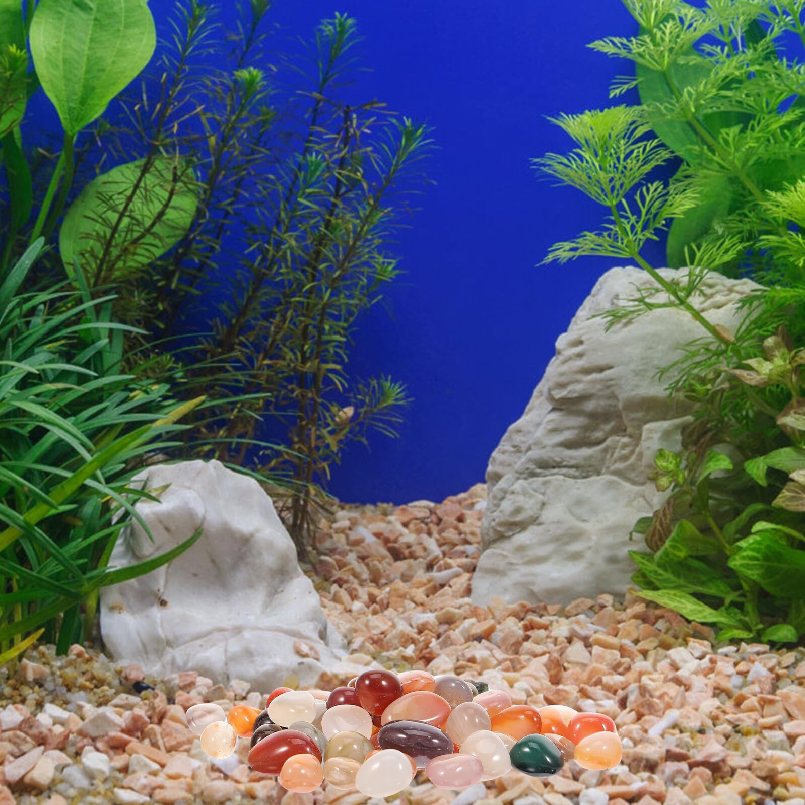 Piedras para Acuario y Guijarros Ornamentales para Macetas y Jardines, Piedra Natural Bordes Suaves y Resistencia al Desgaste, Adecuado para Uso Exterior