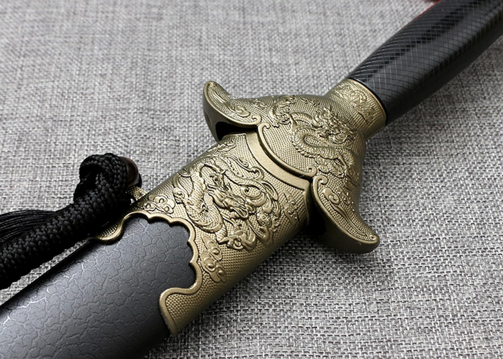 Espada de Tai Chi de Madera 98cm Hecha a Mano para Artes Marciales