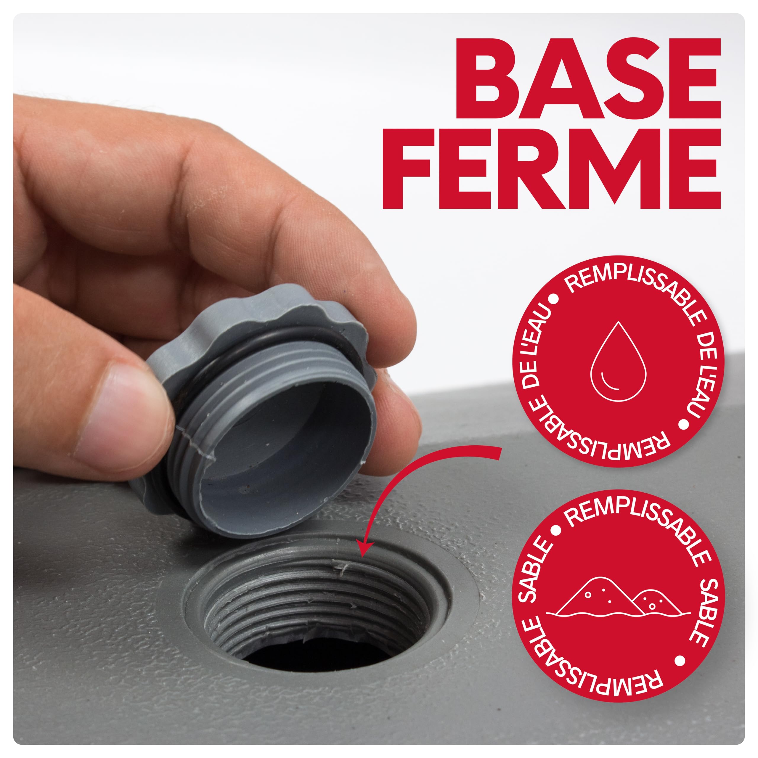 Support publicitaire extérieur avec base rechargeable et roues | Présentoir sur pied avec graphique double face | Affiche pour magasins, foires et événements en plein air