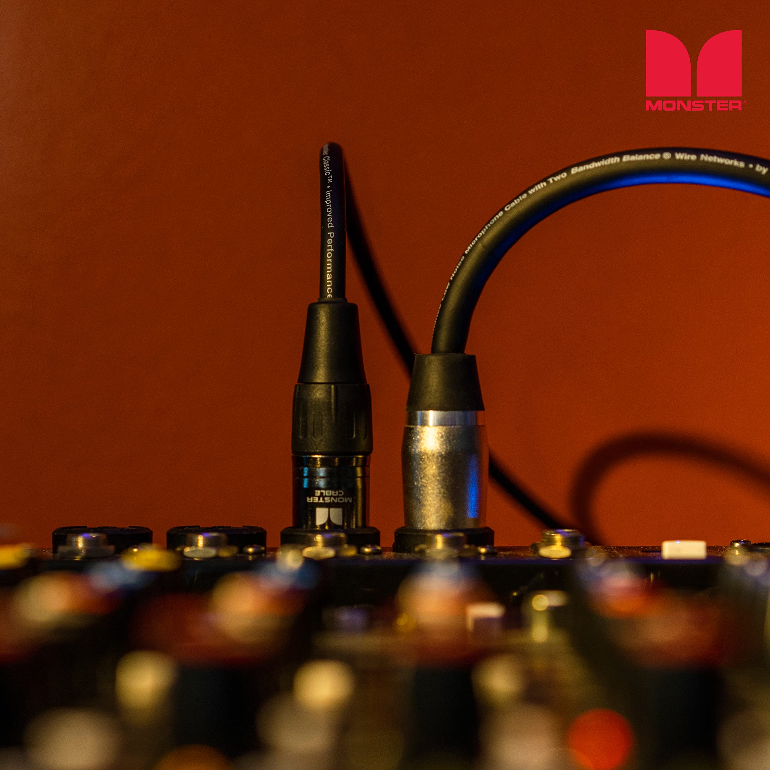 Monster Cables de micrófono clásicos - Silver Contact XLR, 9,1 m