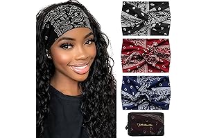 Wide Boho Headbands for Women-Extra Large Turban Headband Hairband Hair Twisted Knot Accessories 3 Pack
