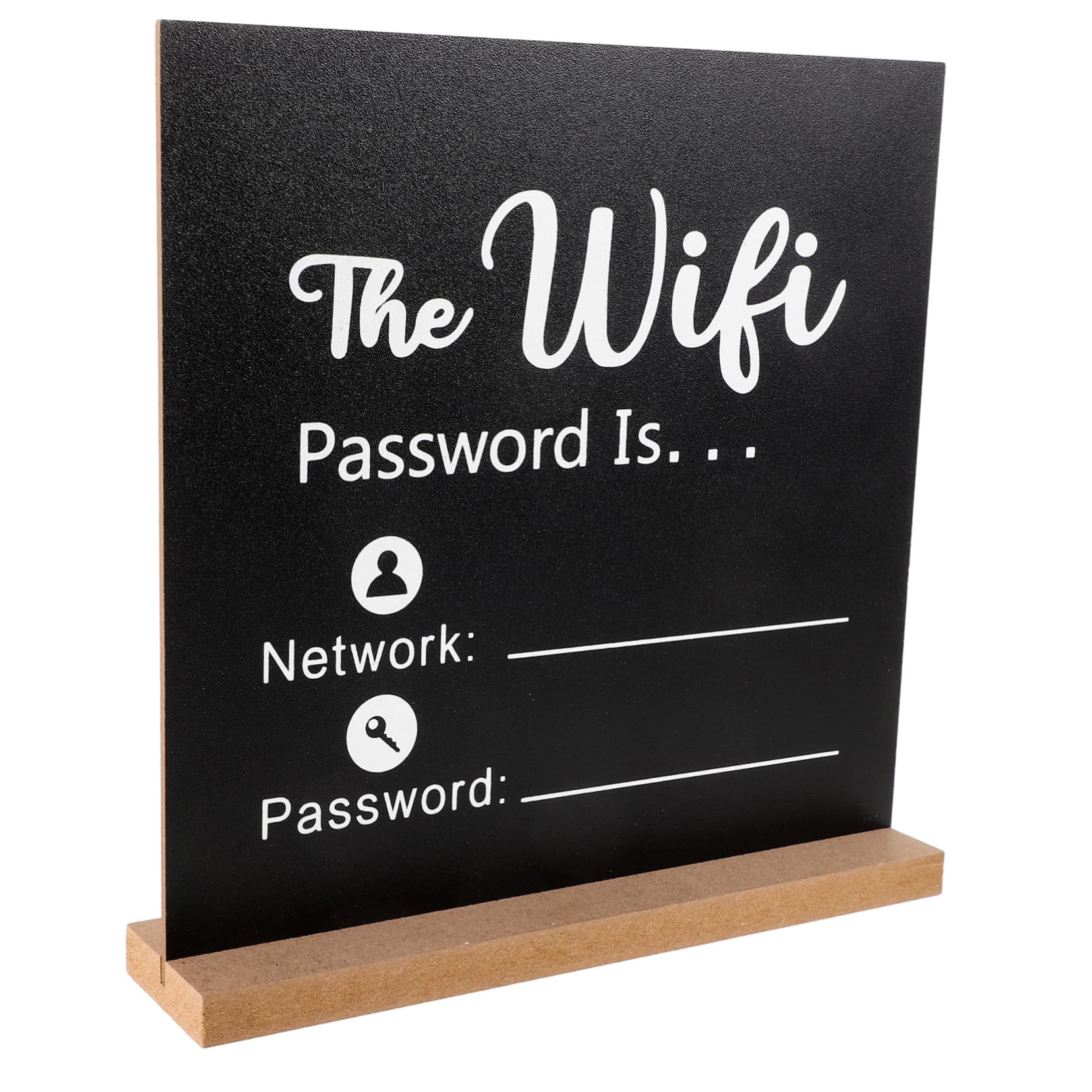 Ciieeo Wooden WiFi Password Sign Rustic Chalkboard Design for Home Office Writable WiFi Coverage Display Plaque Convenient Table Centerpiece Decor