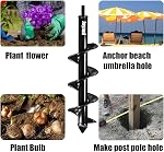 Auger Bit de forage pour planter 4"X25" Jardin Auger bit de percement pour ampoule & Installation de literie pour perceuse 3/8.