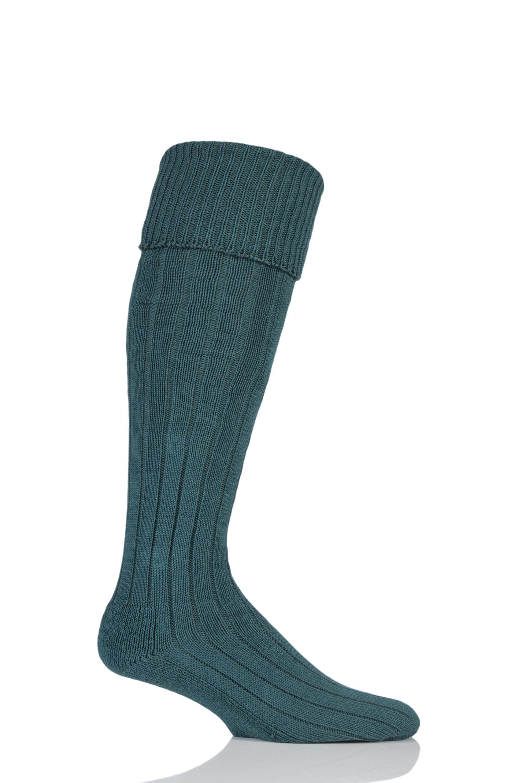 Glenmuir Men's Rich Green 1 Pair Birkdale Cotton Cushioned Knee High Golf Socks 7-11