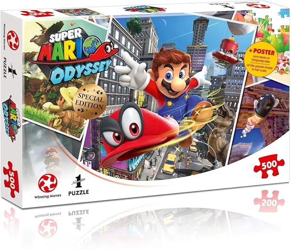 Top Trumps Rompecabezas Super Mario Odyssey World Traveler Puzzle 500 piezas - juguetes para niños 10+ años y todos los fans de las aventuras, para jugar solo o en compañía, incluye póster - 1