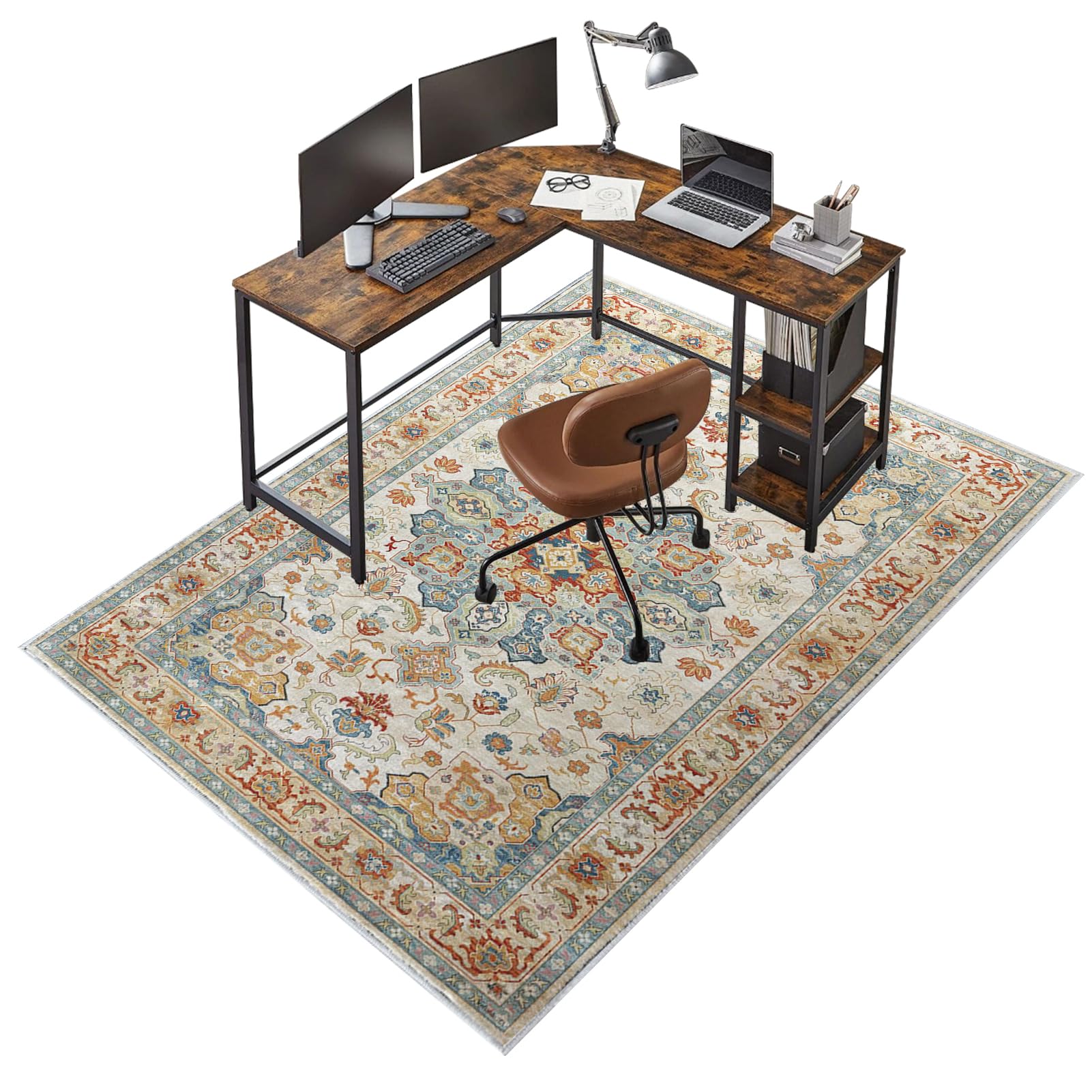 Alfombra Escritorio Suelo Antideslizante Alfombrilla Silla Gaming Oficina Protectors Suelo Silla Ruedas Silla de Ordenador Alfombras para Sillas, Alfombrilla Protectora para Suelos 110 x 170 cm